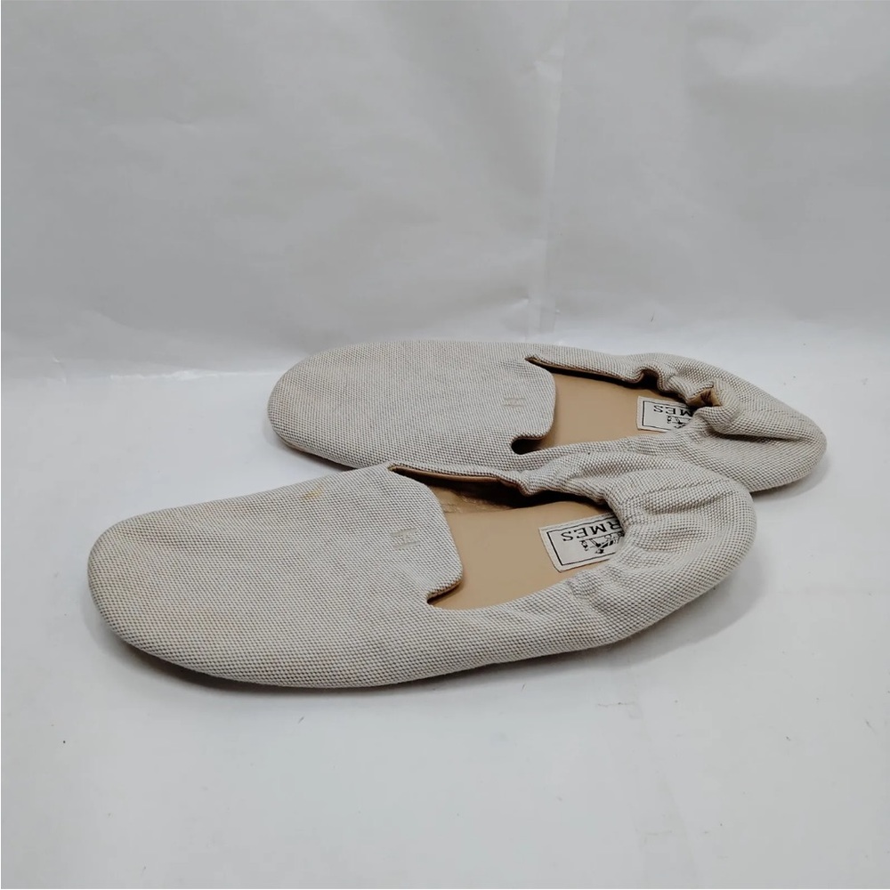 Authentic HERMÈS
Travel Slippers Canvas Mules